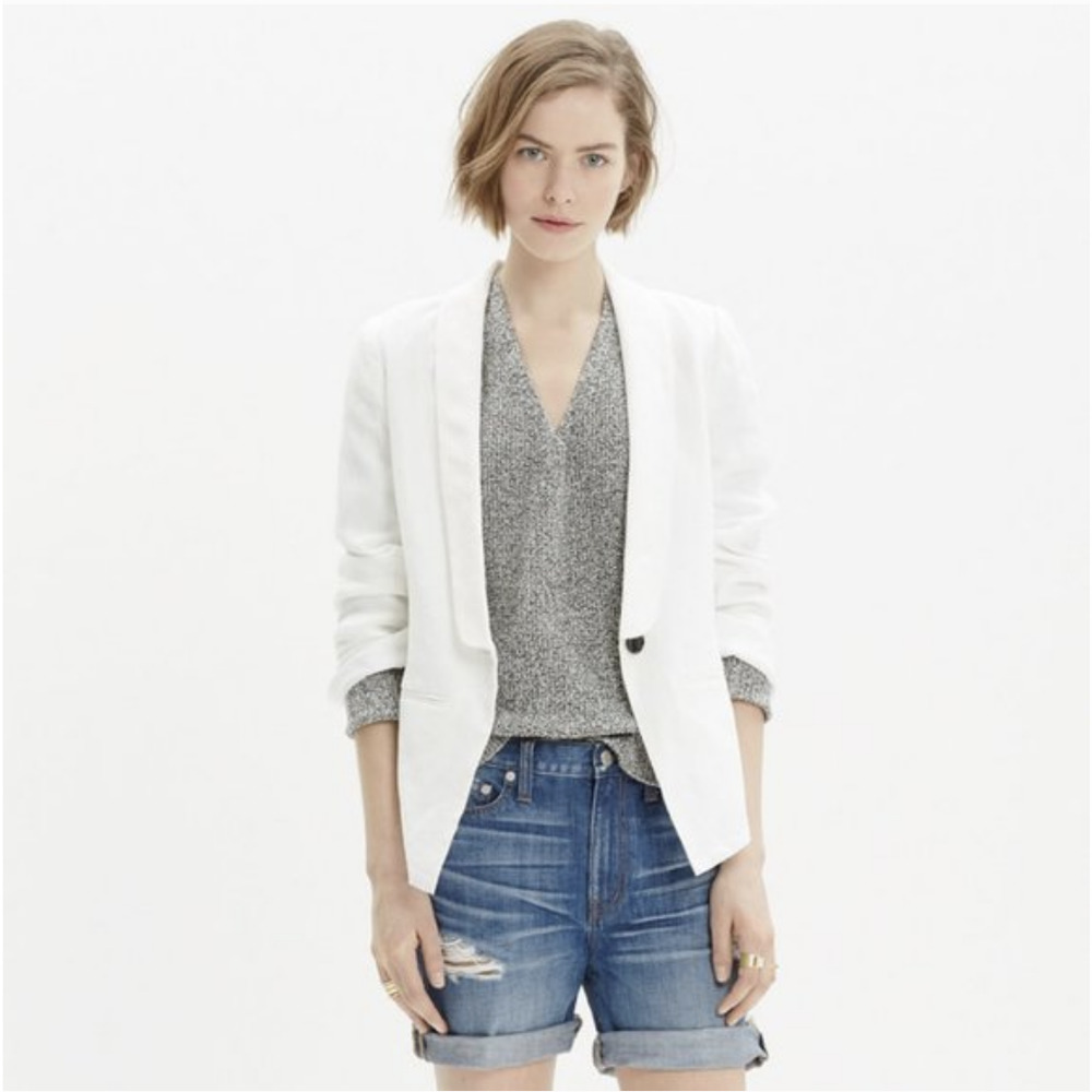 Madewell Linen Lightweight Lightdune Blazer